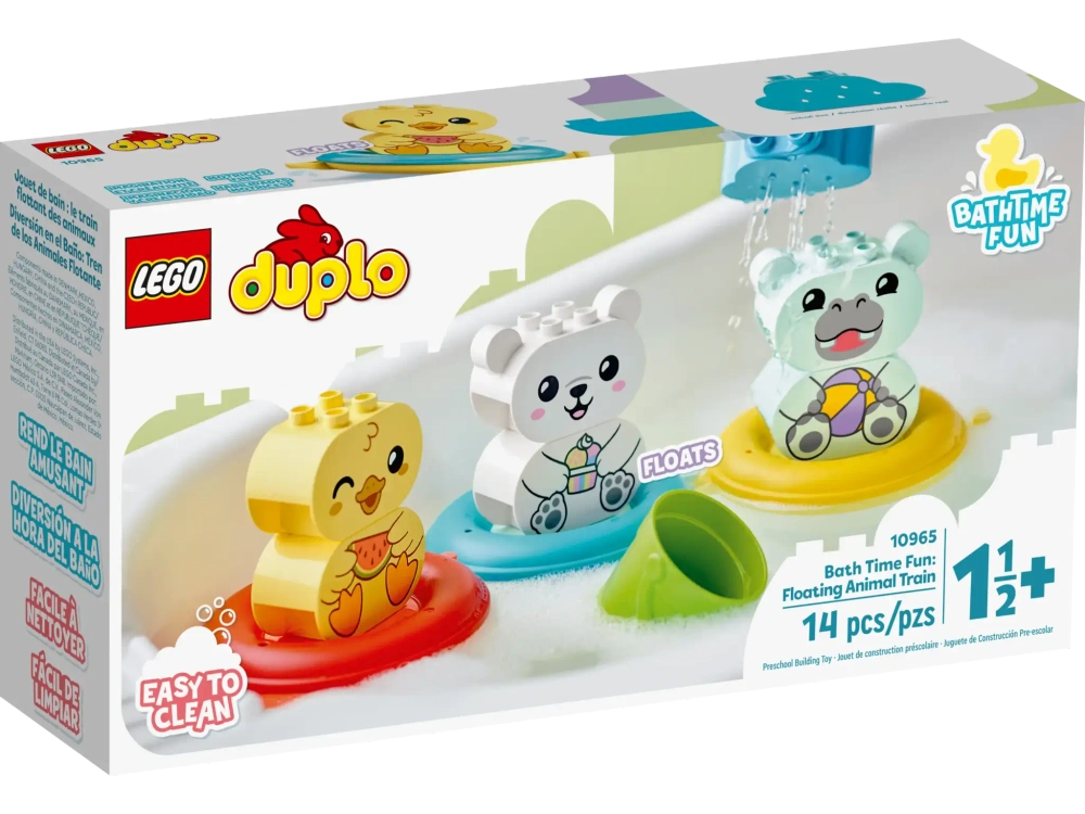 Конструктор LEGO Duplo 10965 Моя первая забава в ванной: поезд с плавающими животными