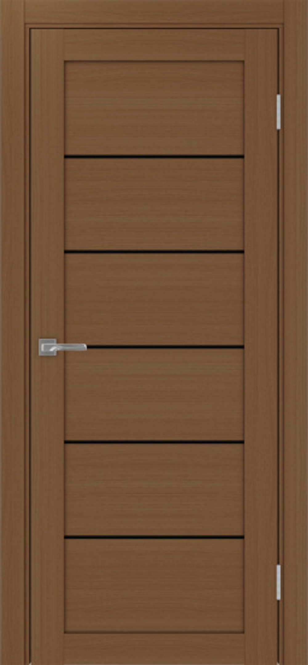 Межкомнатная дверь Optima Porte ТУРИН 501AППSB.1 Молдинг AL чёрный