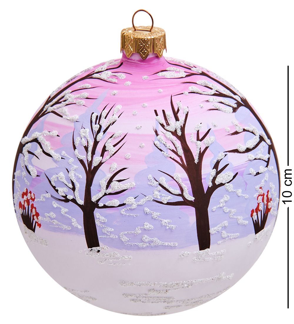 Элита НФШ-1335 Ел. украшение Шар «Дед Мороз с ангелом» 100 мм