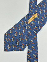 Галстук синий «Утки» Salvatore Ferragamo