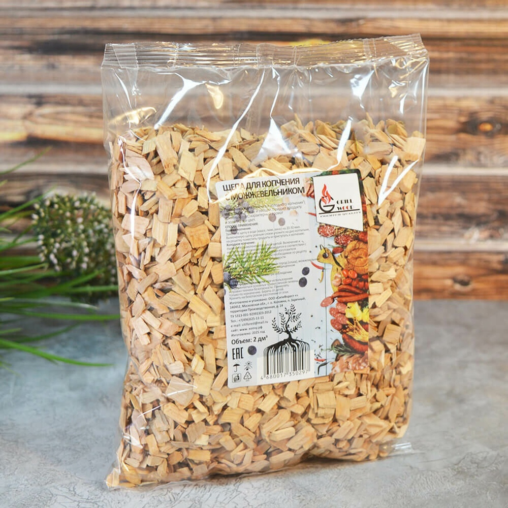 Щепа для копчения "Ольха с можжевельником" 2л