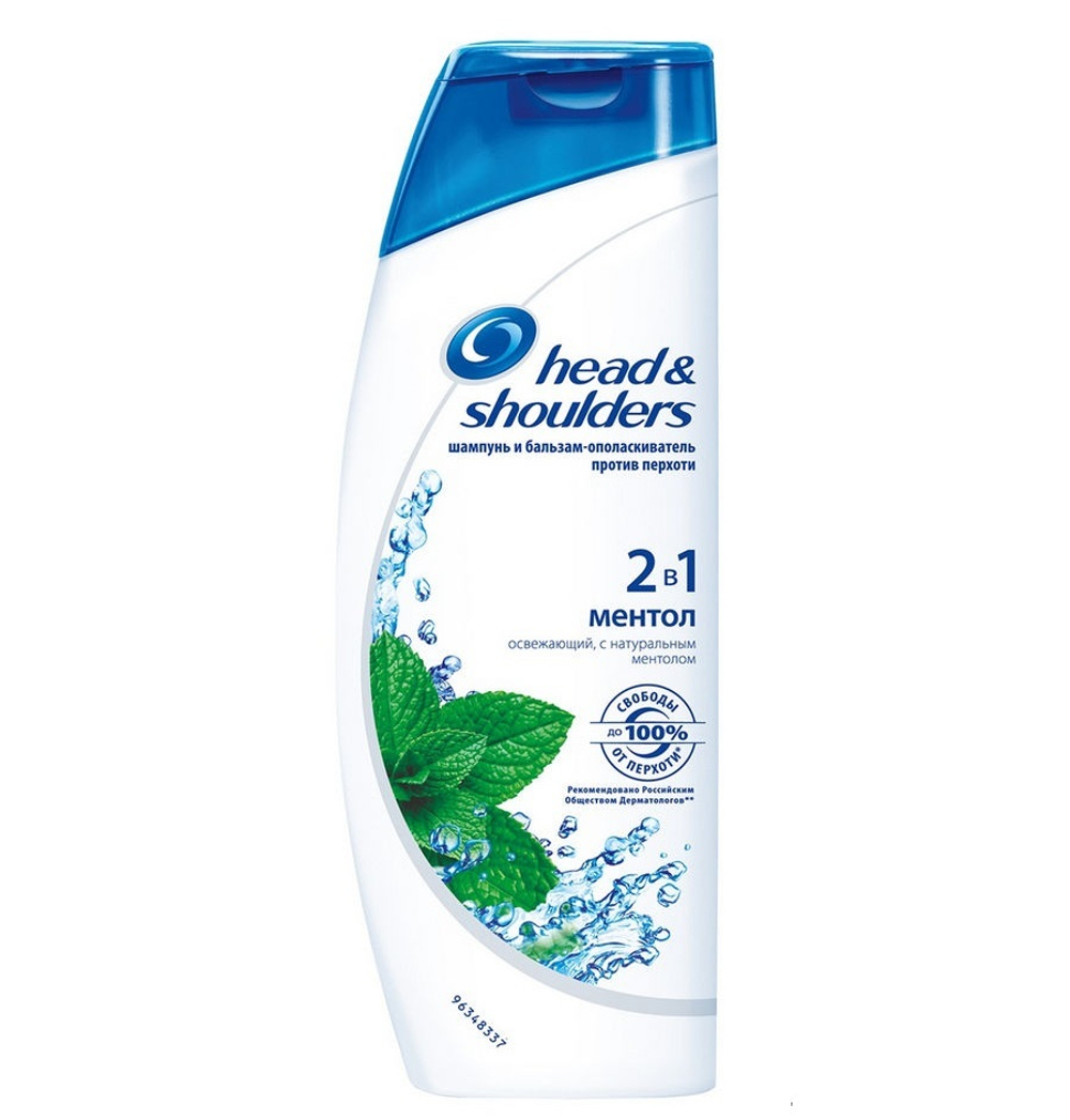 Head&Shoulders Шампунь и бальзам-ополаскиватель для волос 2в1 Ментол, против перхоти, освежающий, 400 мл