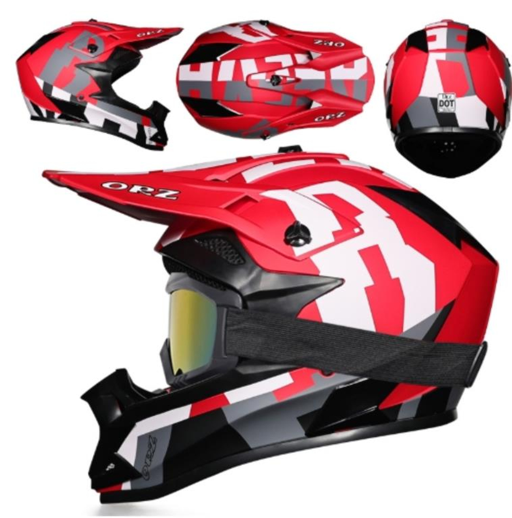 Шлем кроссовый Красн-бел L