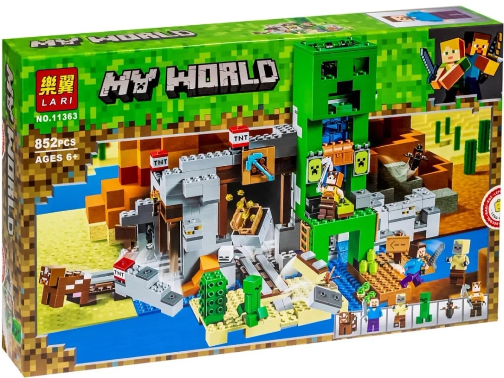 Конструктор Lepin Майнкрафт "Пещера или шахта Крипера"