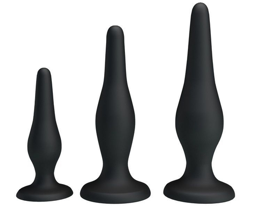 Набор анальных пробок Pretty Love Mini Anal Kit, силикон, 8,5–13 см