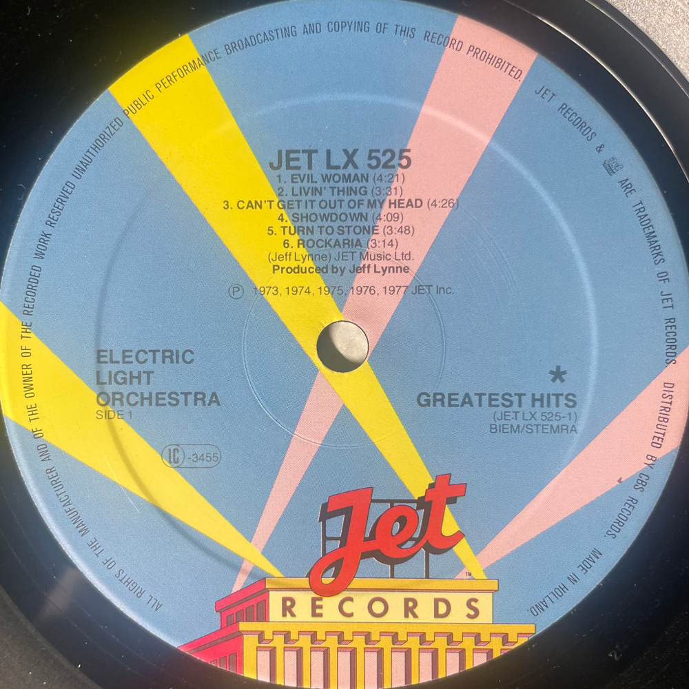 ELO - ELO's Greatest Hits (Голландия 1987г.)