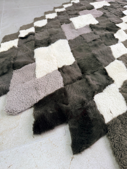 Меховой Коврик прикроватный накидка на кресло из овчины