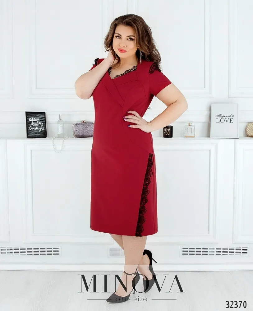 Платье 363-красный Minova