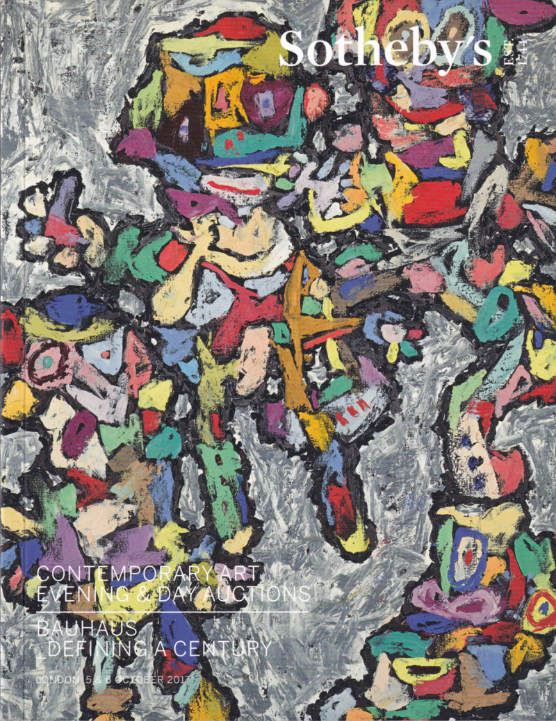 Мини-каталог аукциона Sotheby's, Лондон, Баухаус: определение века. Современное искусство: дневной и вечерний аукцион от 5-6 октября 2017 года