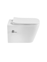 Унитаз подвесной безободковый с сиденьем и функцией биде TORNADO BelBagno KRAFT-TOR BB7106CH-TOR-BS/SC