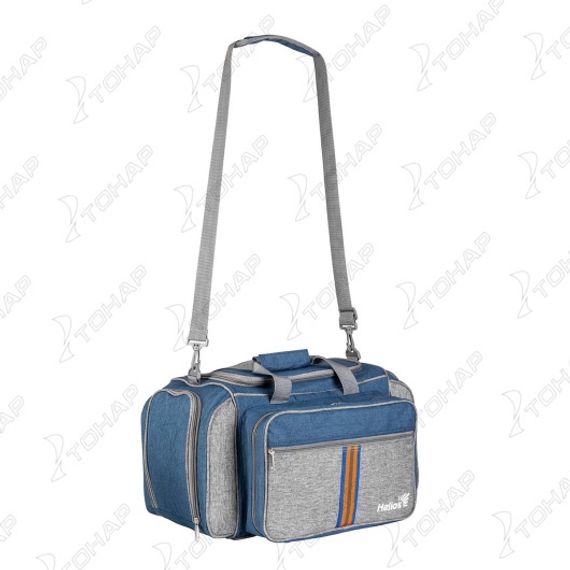 Набор для пикника Helios на 4 персоны синий/серый HS-605(4)BG