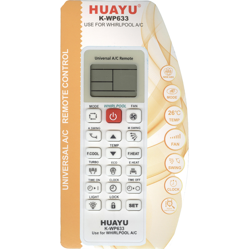 Универсальный пульт Huayu для кондиционеров  WHIRLPOOL K-WP633