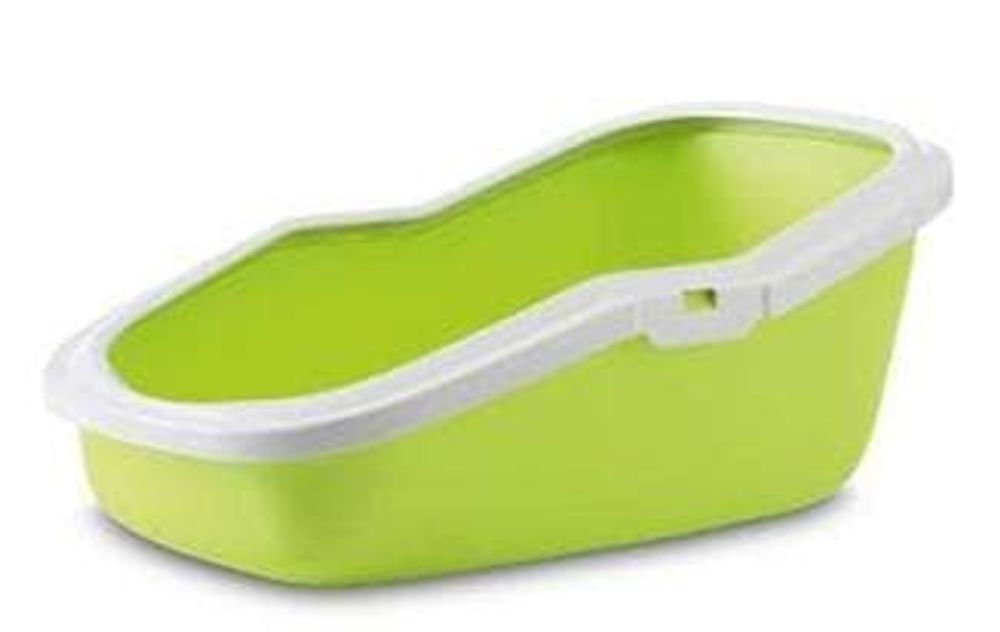 Туалет для кошек ASEO с высокими бортами лимонный 56x39x27,5см Savic