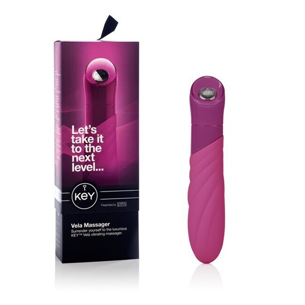 Мощный многорежимный силиконовый вибратор Vela Massager (7 режимов) (Цвет: фуксия)