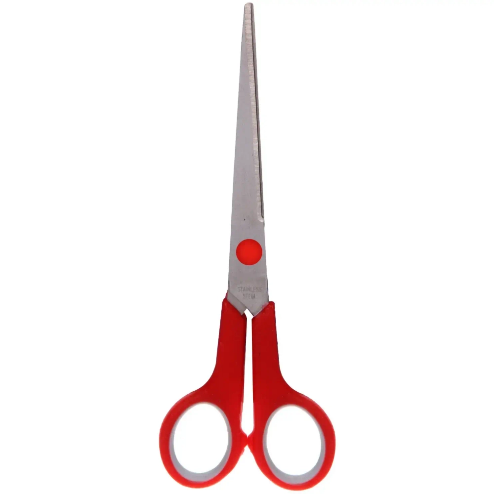 Ножницы универсальные бытовые «VOSTOKDOM», цвет микс красный/голубой, 17.4см (блистер Селфи)