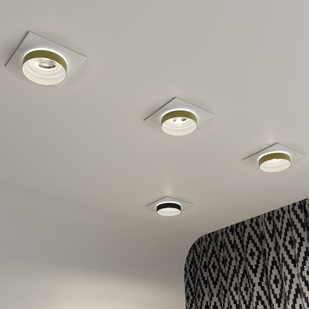 370788 SPOT NT21 528 белый/черный Светильник встраиваемый влагозащищенный IP44 GU10 9W 220V WATER