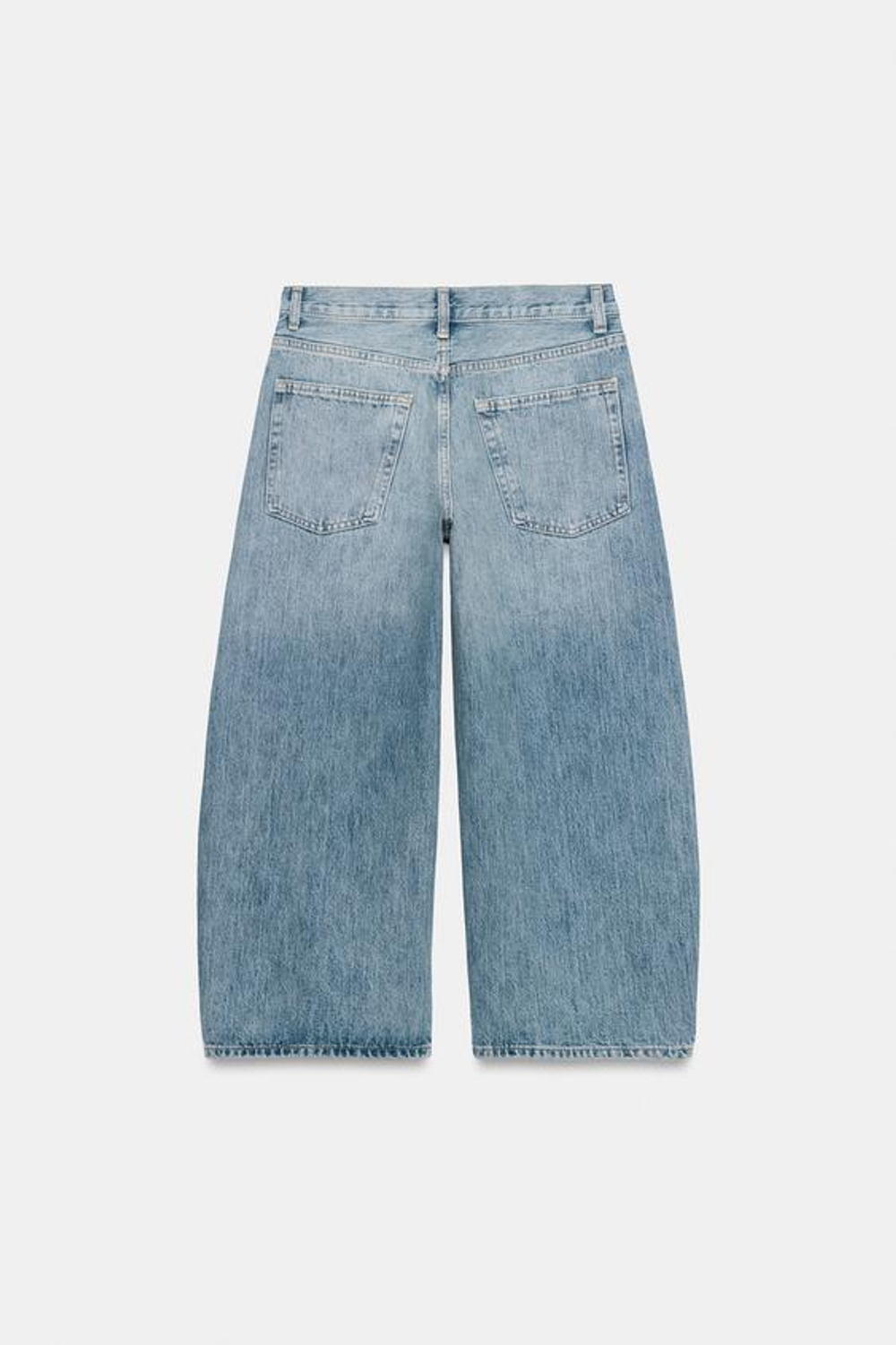 ZARA ДЖИНСЫ BALLOON СО СРЕДНЕЙ ПОСАДКОЙ — ZW COLLECTION, СИНИЙ