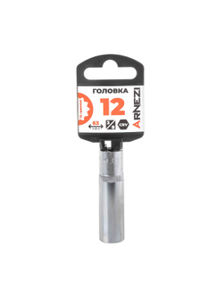 Головка 3/8" 12-и гр. 12мм удлиненная, L=63 мм на холдере Arnezi R0200312