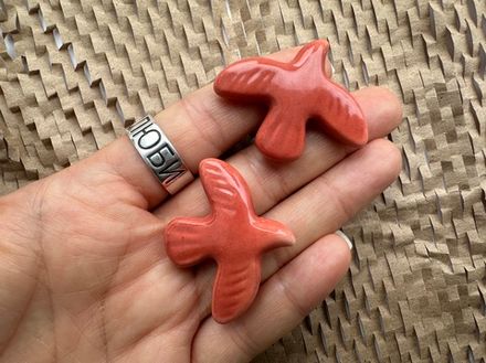 Бусина Птица 42мм, керамика