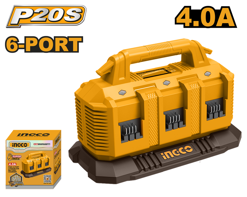 Быстрое интеллектуальное зарядное устройство INGCO FCLI2064 INDUSTRIAL 20 B