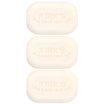 Kirk's, Нежное кастильское мыло с кокосовым маслом премиального качества, оригинальный свежий аромат, 3 шт. По 113 г (4 унции)