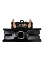 Черный кожаный чокер-ошейник из двух ремешков