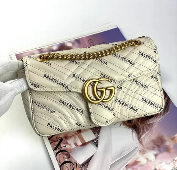 Маленькая сумка Gucci GG Marmont The Hacker Project белый