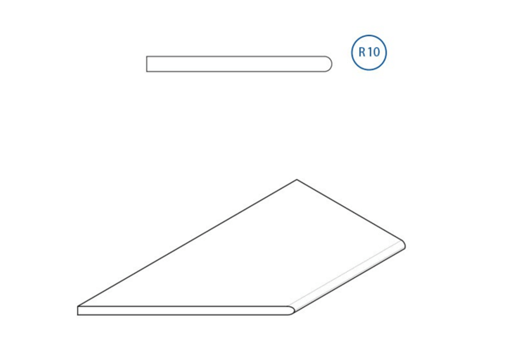 Italon Contempora Бортик закругленный левый Pure 30x60