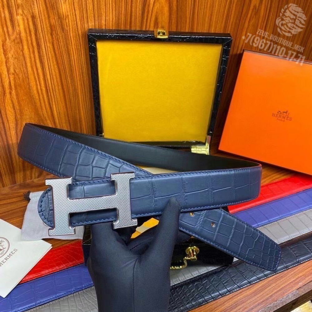 Ремень Hermes из кожи крокодила