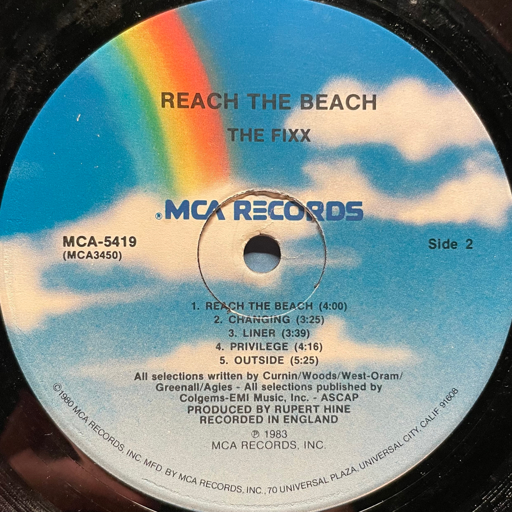 The Fixx ‎– Reach The Beach (США 1983г.)