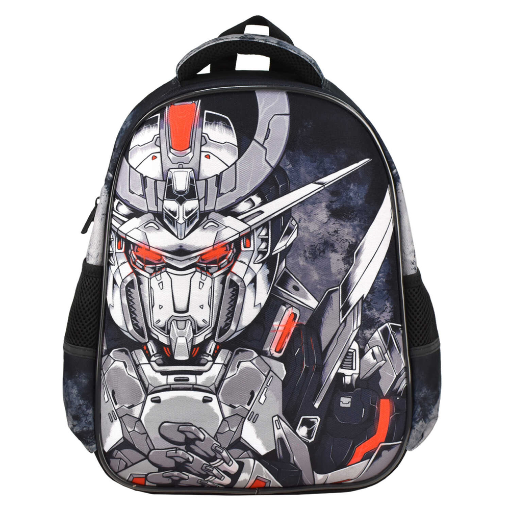 Ранец школьный, Феникс+, 27,5x37,5x14,5 см, полиэстер, ЭВА-панель, сублимационная печать, цветной светоотражающий рант, 1 отделение (-я)