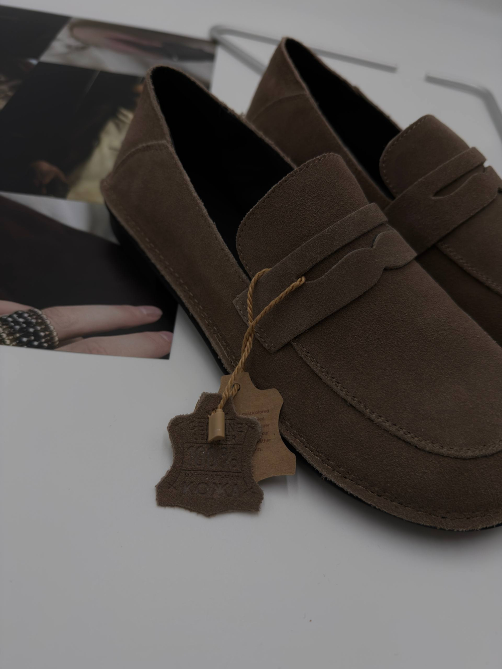 Туфли женская натуральная кожа артикул 2101-5 цвет "коричнево-серый"