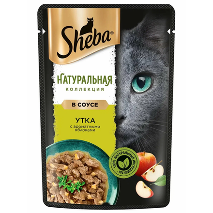 Влажный корм Sheba для кошек утка с яблоками в соусе 75 гр