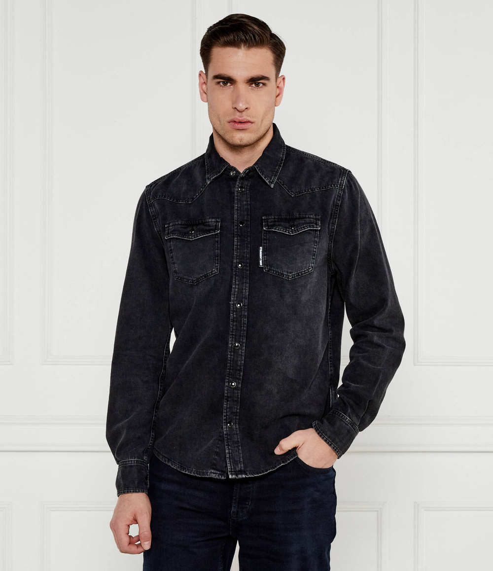 Джинсовая рубашка Karl Lagerfeld - черный(605901 551851)
