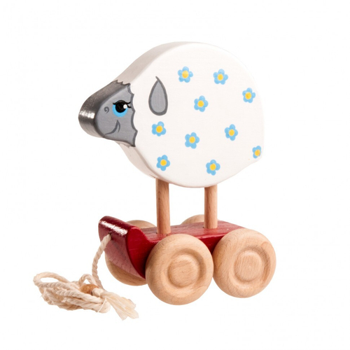 Деревянная каталка Овечка Леснушки