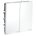 Проходной переключатель встраиваемый VOLTUM S70 двухклавишный с подсветкой 10А, (белый матовый)