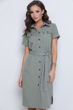 Платье-рубашка Сидни (оливка) Diolche