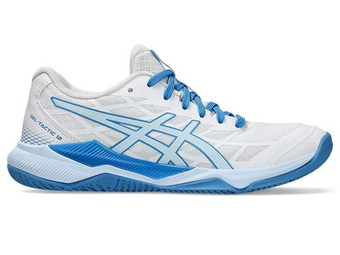 Женские кроссовки для бадминтона/сквоша Asics Gel-Tactic 12 - white/light blue