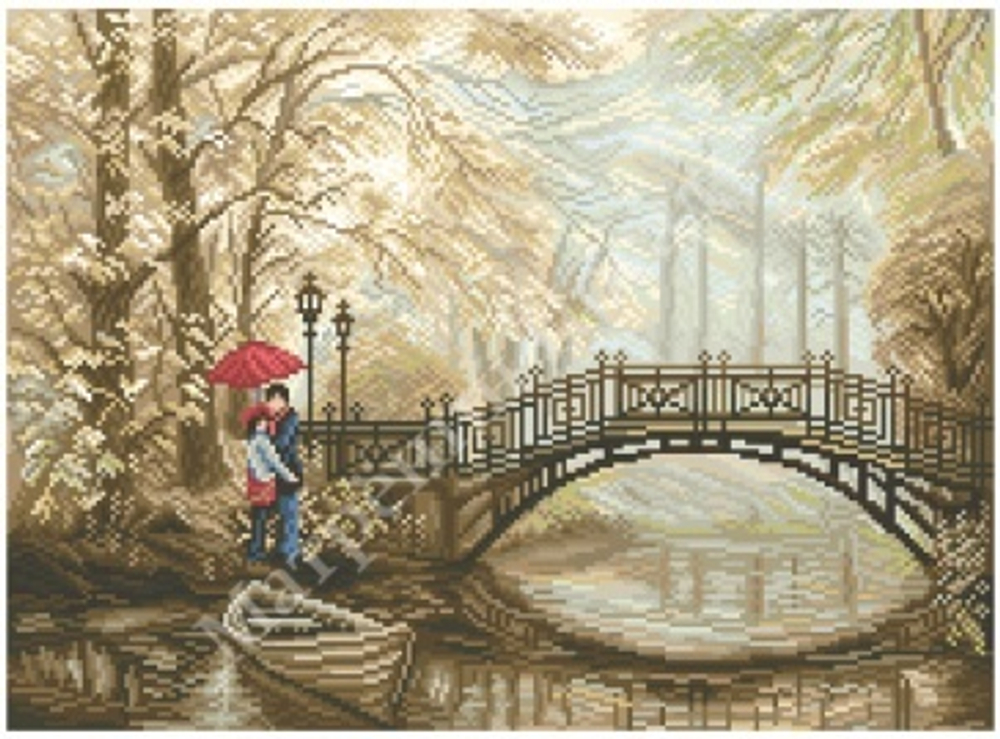 "Романтика осени"-1818 канва с рисунком