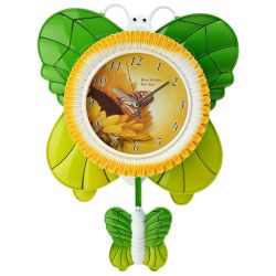 Часы настенные (с маятником) "Бабочка" 30*7*41см. (3вида) (часы-батарейка 1"АА" в комплект не входит