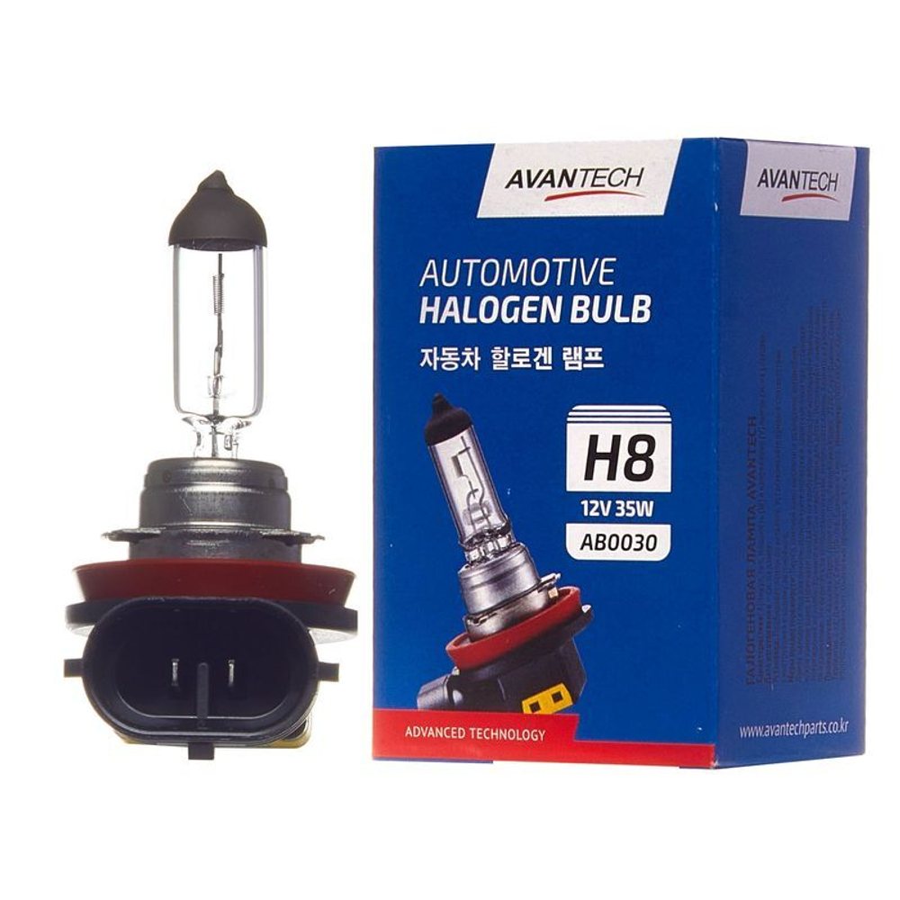 Лампа головного света Avantech H8 12V 35W AB0030