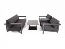 "Гранада" лаунж-зона из алюминия со столиком из HPL