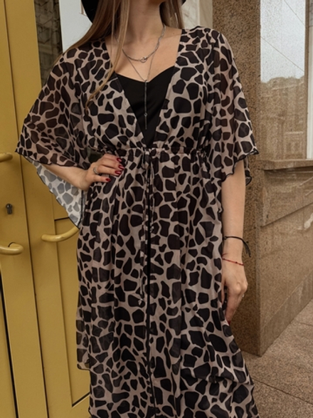 Накидка сетка Лео беж