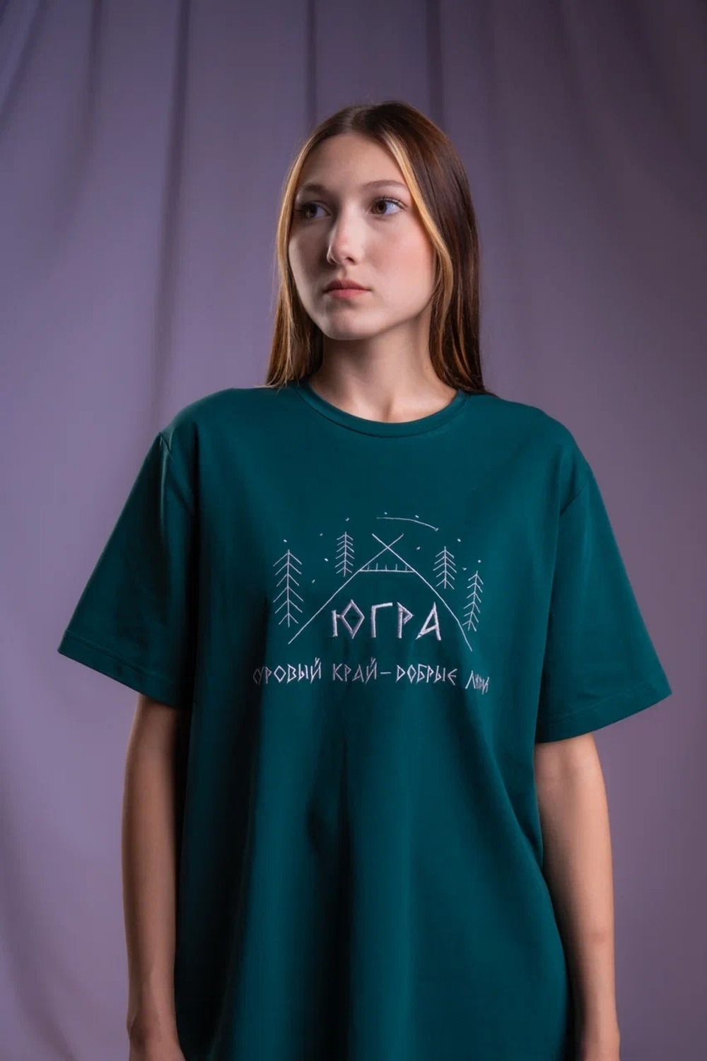 Футболка с вышивкой "Суровый край"