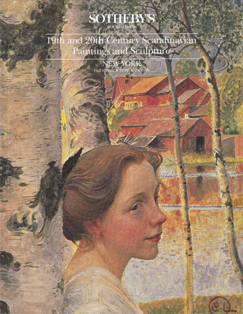 Каталог аукциона Sotheby’s, Нью-Йорк, Скандинавская живопись и скульптура XIX-XX веков от 23 октября 1990 года