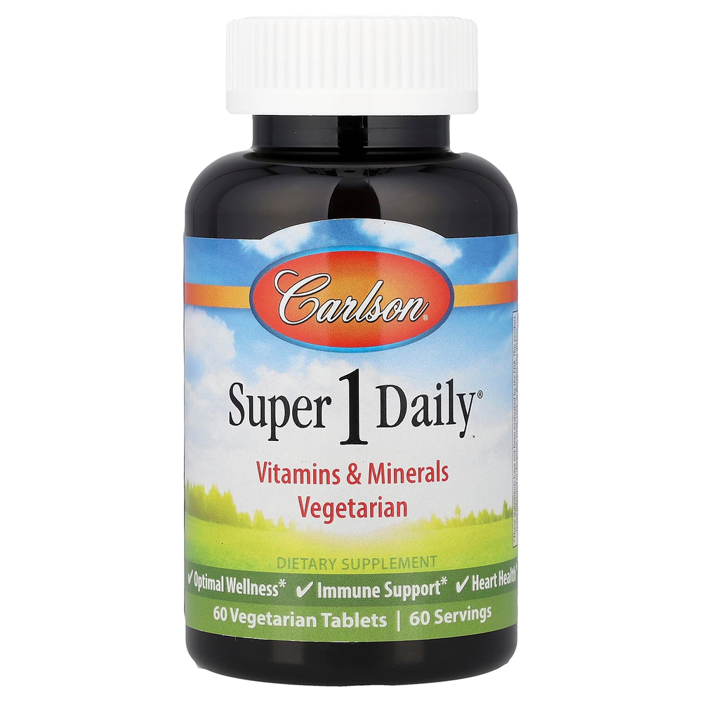 Carlson, Super 1 Daily®, 60 вегетарианских таблеток