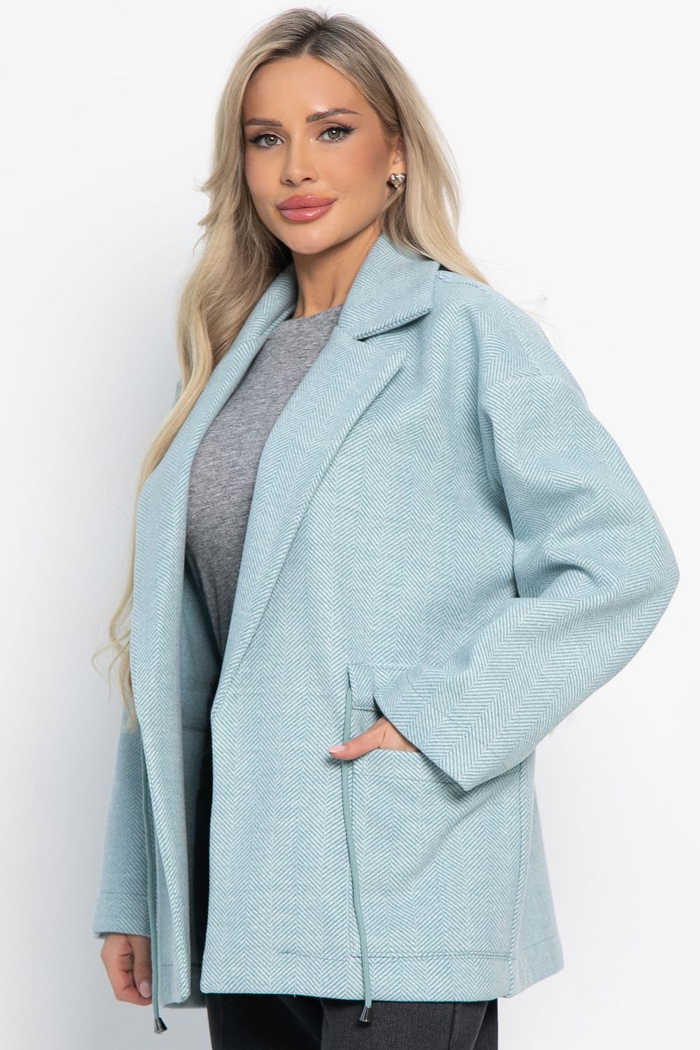 Пальто-пиджак (голубой) Б15087-7М LT Collection