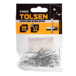 TOLSEN (TT43005) Набор заклепок алюминиевых, 2,4 х 6,4 мм, 50 шт