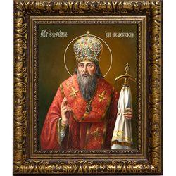 Ефрем Печерский, Переяславский, преподобный епископ. Икона на холсте.