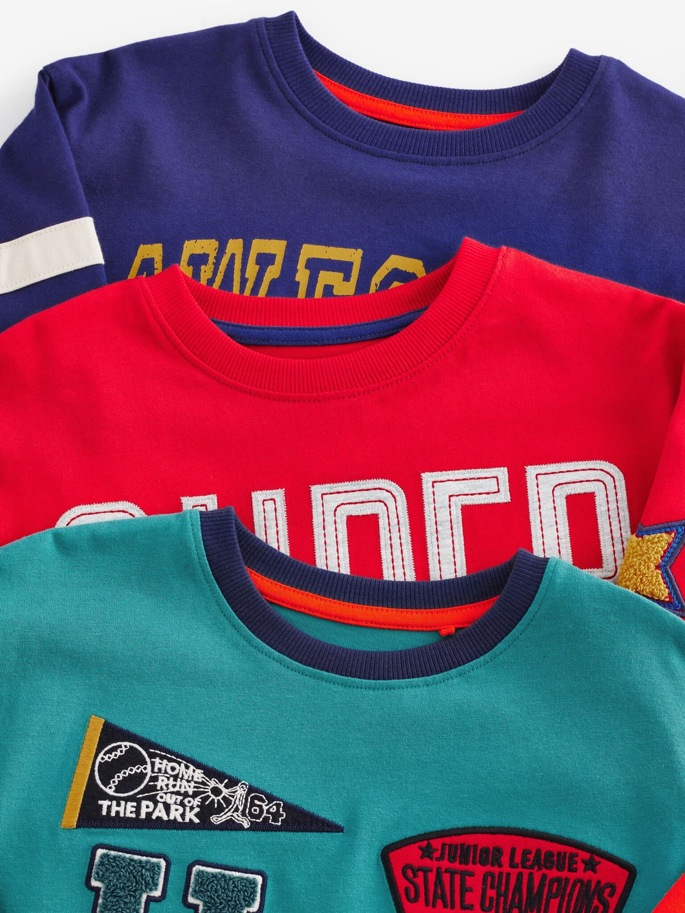 Пижама для мальчика Next B58-560, 3 шт., Красный, Синий, Бирюзовый